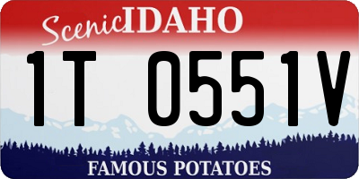 ID license plate 1T0551V
