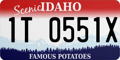ID license plate 1T0551X