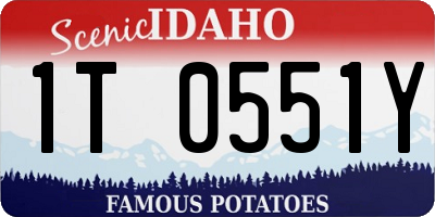 ID license plate 1T0551Y
