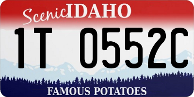 ID license plate 1T0552C