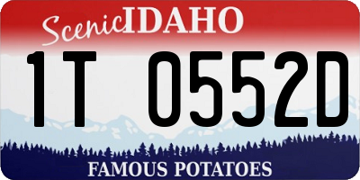 ID license plate 1T0552D