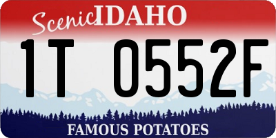 ID license plate 1T0552F
