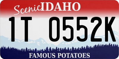 ID license plate 1T0552K