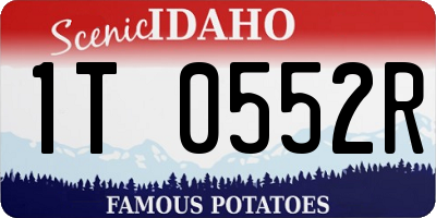 ID license plate 1T0552R