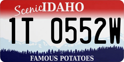 ID license plate 1T0552W
