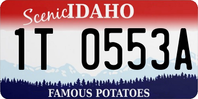 ID license plate 1T0553A