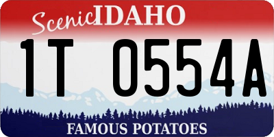 ID license plate 1T0554A