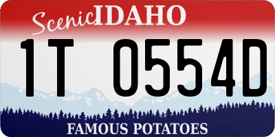 ID license plate 1T0554D