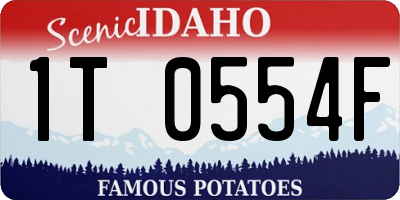 ID license plate 1T0554F