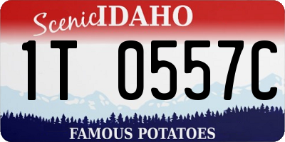 ID license plate 1T0557C