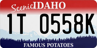 ID license plate 1T0558K
