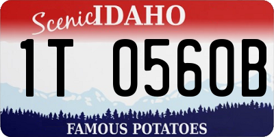 ID license plate 1T0560B