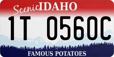 ID license plate 1T0560C