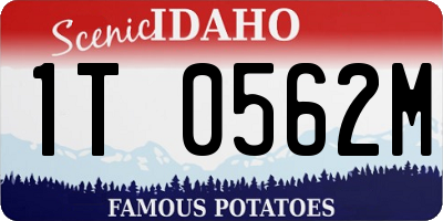 ID license plate 1T0562M