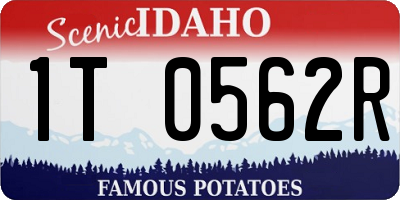 ID license plate 1T0562R