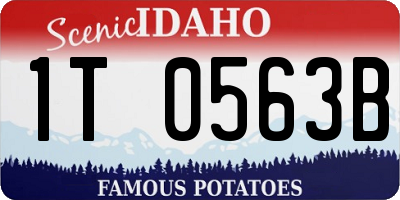 ID license plate 1T0563B