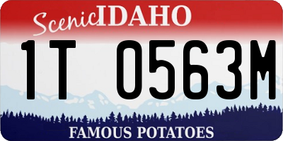 ID license plate 1T0563M