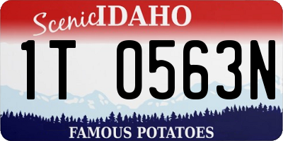 ID license plate 1T0563N
