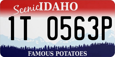 ID license plate 1T0563P