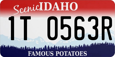 ID license plate 1T0563R