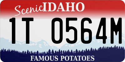 ID license plate 1T0564M