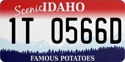 ID license plate 1T0566D