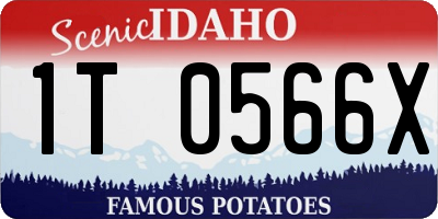 ID license plate 1T0566X