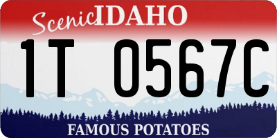 ID license plate 1T0567C