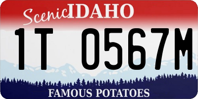 ID license plate 1T0567M