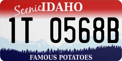 ID license plate 1T0568B