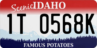 ID license plate 1T0568K