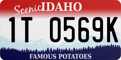 ID license plate 1T0569K