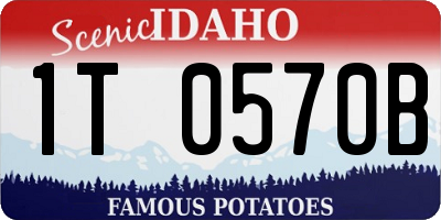 ID license plate 1T0570B
