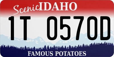 ID license plate 1T0570D