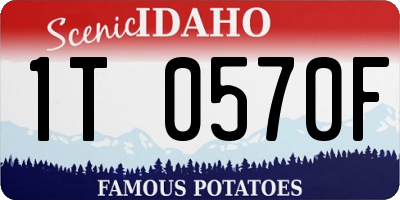 ID license plate 1T0570F