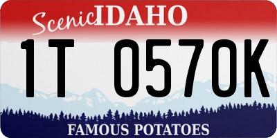 ID license plate 1T0570K