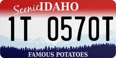 ID license plate 1T0570T