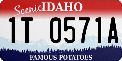 ID license plate 1T0571A