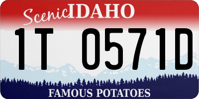 ID license plate 1T0571D