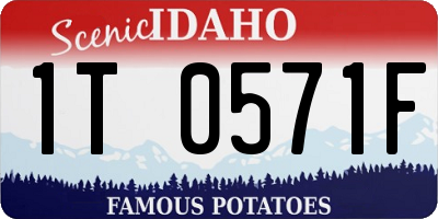 ID license plate 1T0571F