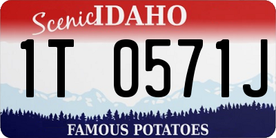 ID license plate 1T0571J