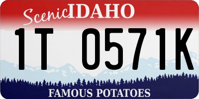 ID license plate 1T0571K