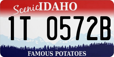 ID license plate 1T0572B