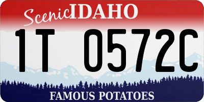 ID license plate 1T0572C