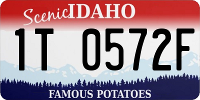 ID license plate 1T0572F