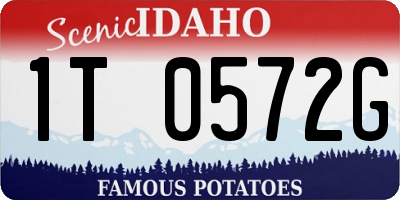 ID license plate 1T0572G