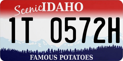 ID license plate 1T0572H