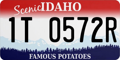 ID license plate 1T0572R