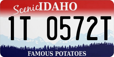 ID license plate 1T0572T