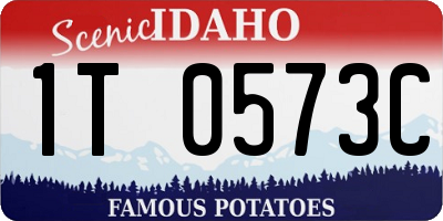 ID license plate 1T0573C